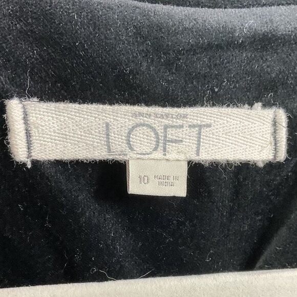 LOFT Women's Black Velvet Blazer Jacket Size 10, 98% cotton/2% spandex, Pockets - Picture 6 of 9